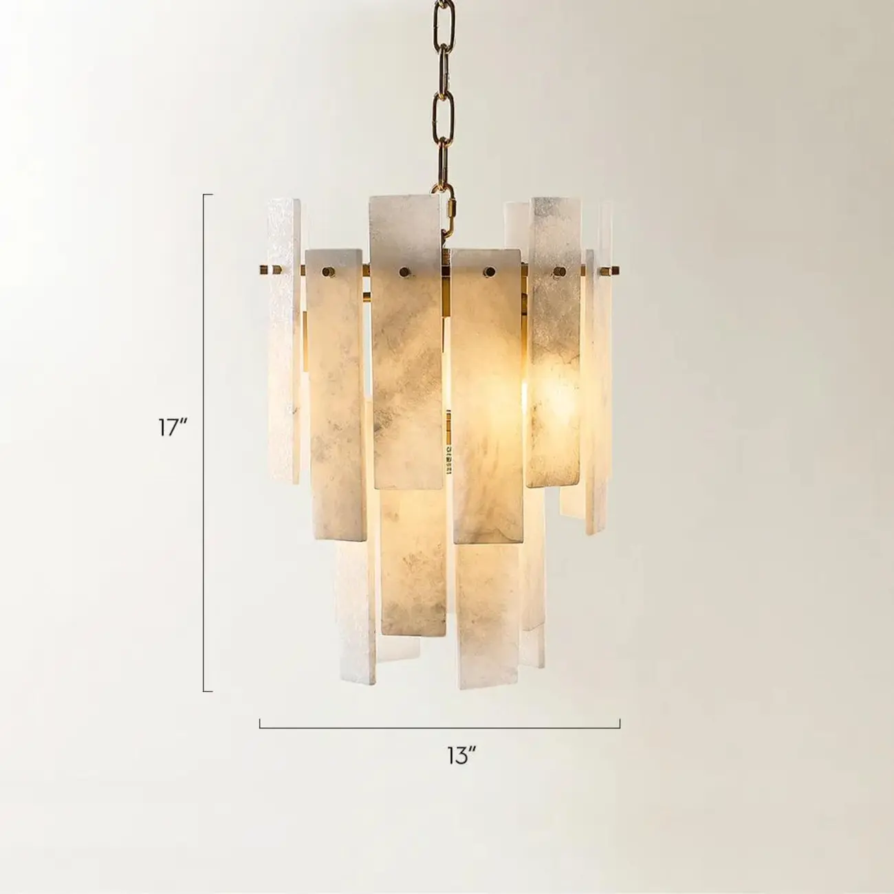 Natural Alabaster Chandelier with Gold Frame #size | homeyfad