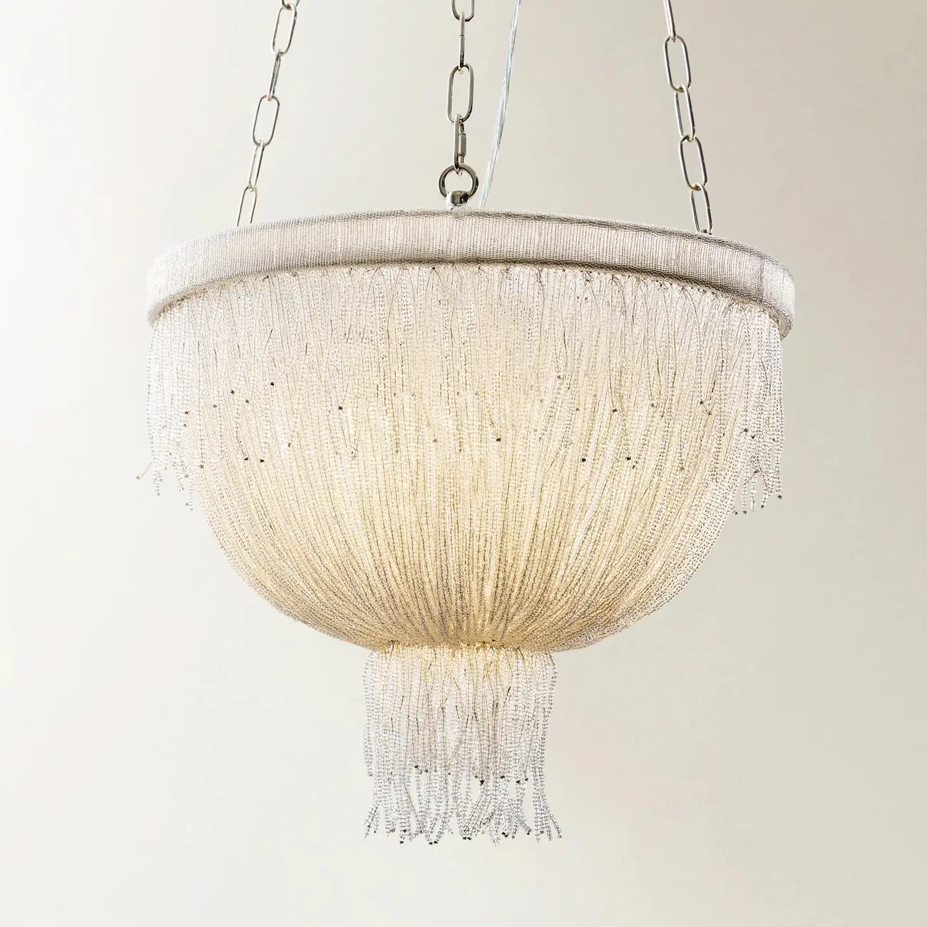 Luxury Elegant Clear Glass Beaded Chandelier Image - 1 | homeyfad