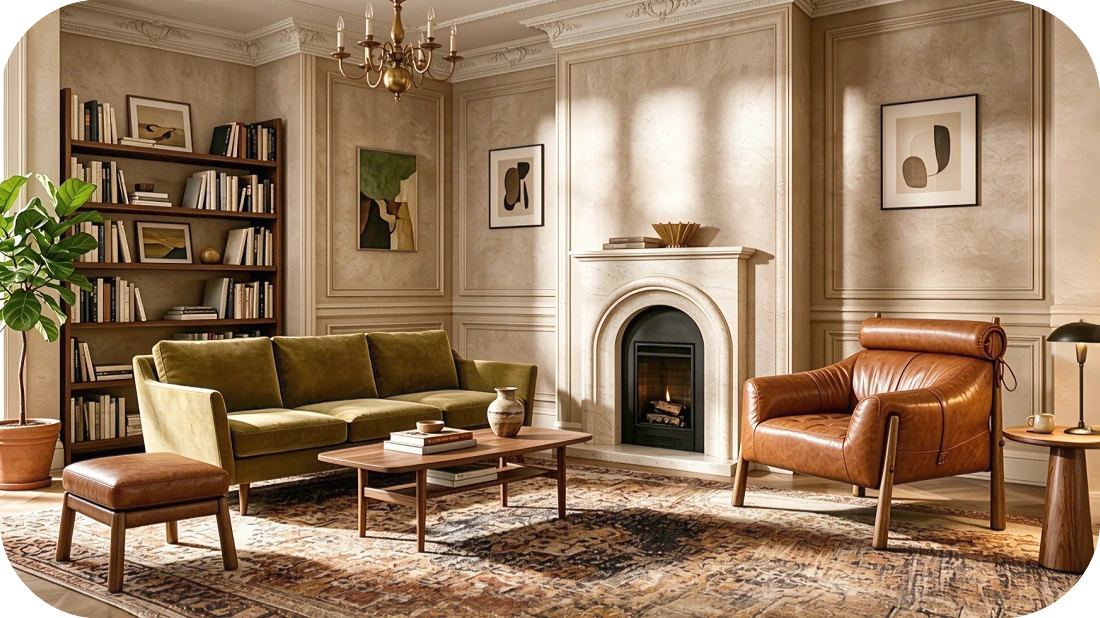 Living Room Corner with Accent Chair