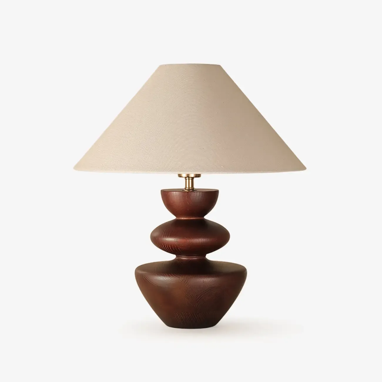 Mid-century Modern Wood Sculptural Living Room Table Lamp Image - 11