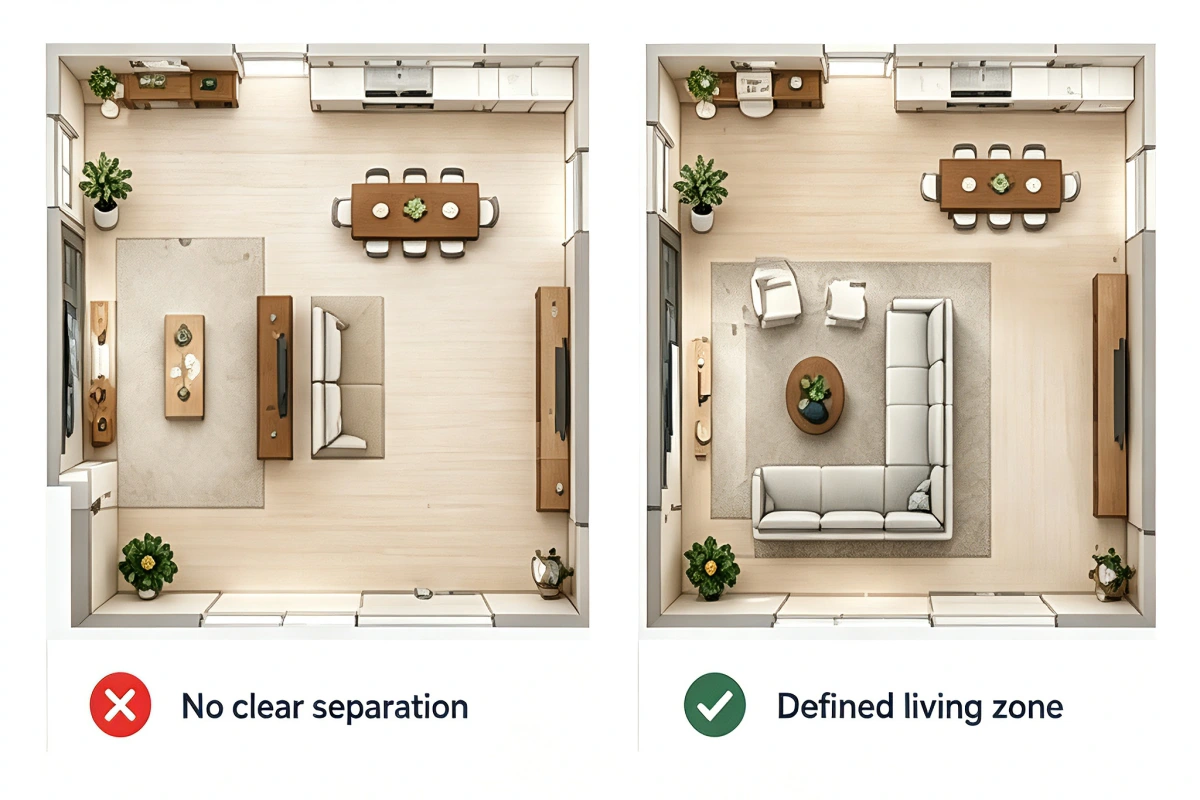 Open-Concept Living Room Layout