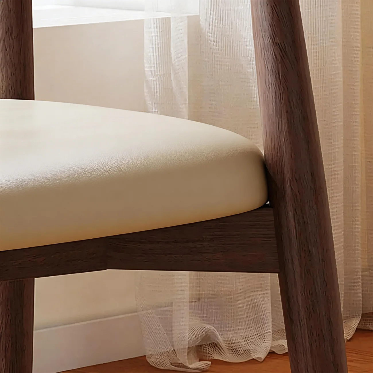 Mid-Century Modern Wooden Dining Chair Set of 2 Image - 16 | homeyfad