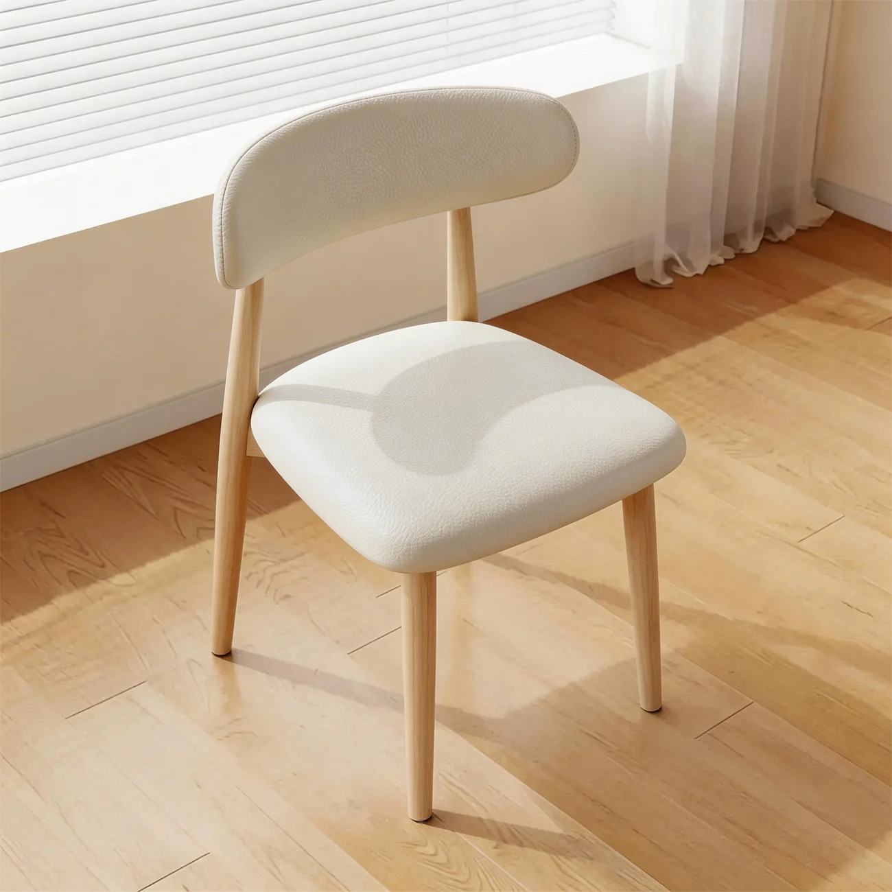 Mid-Century Modern Wooden Dining Chair Set of 2 Image - 23 | homeyfad