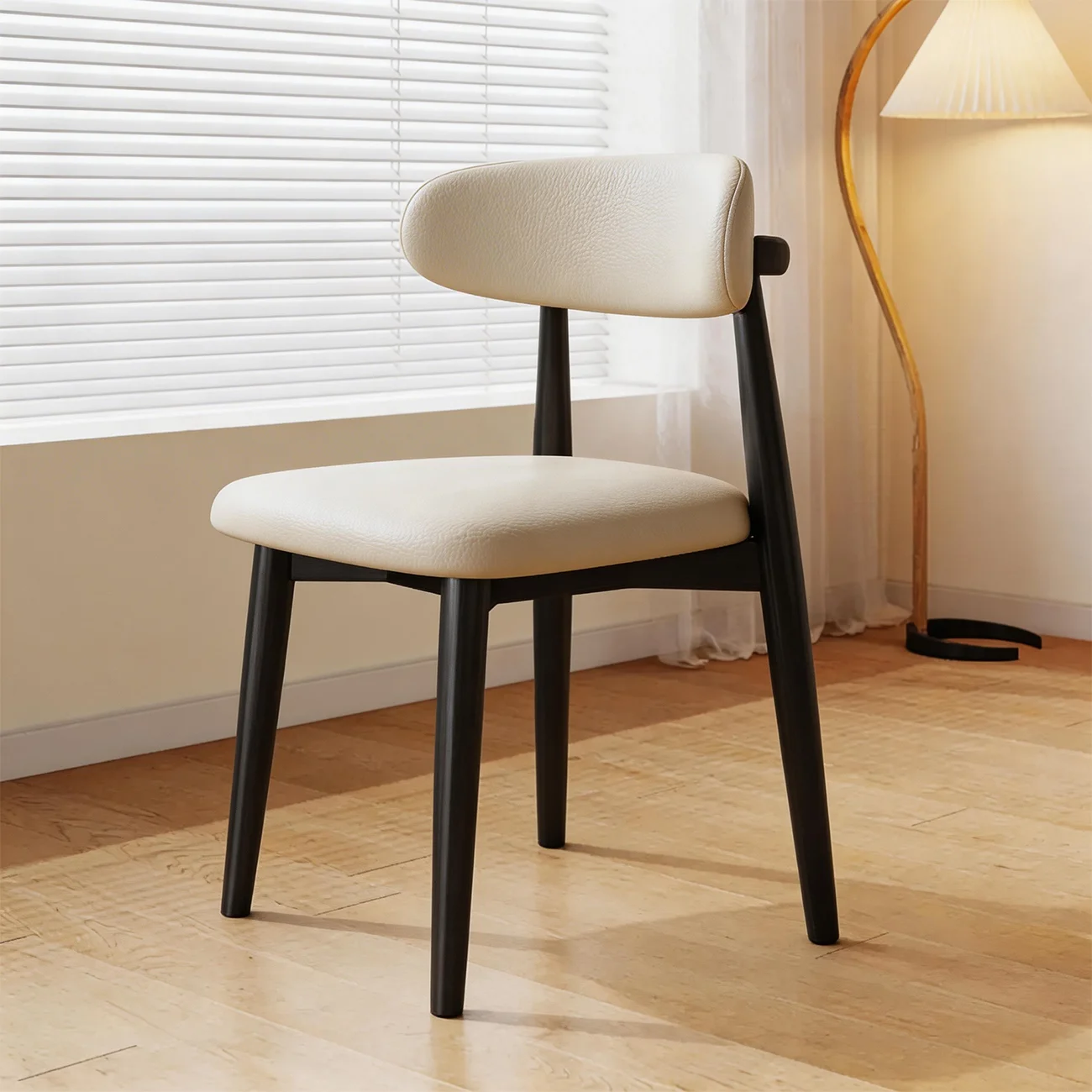 Mid-Century Modern Wooden Dining Chair Set of 2 Image - 11 | homeyfad