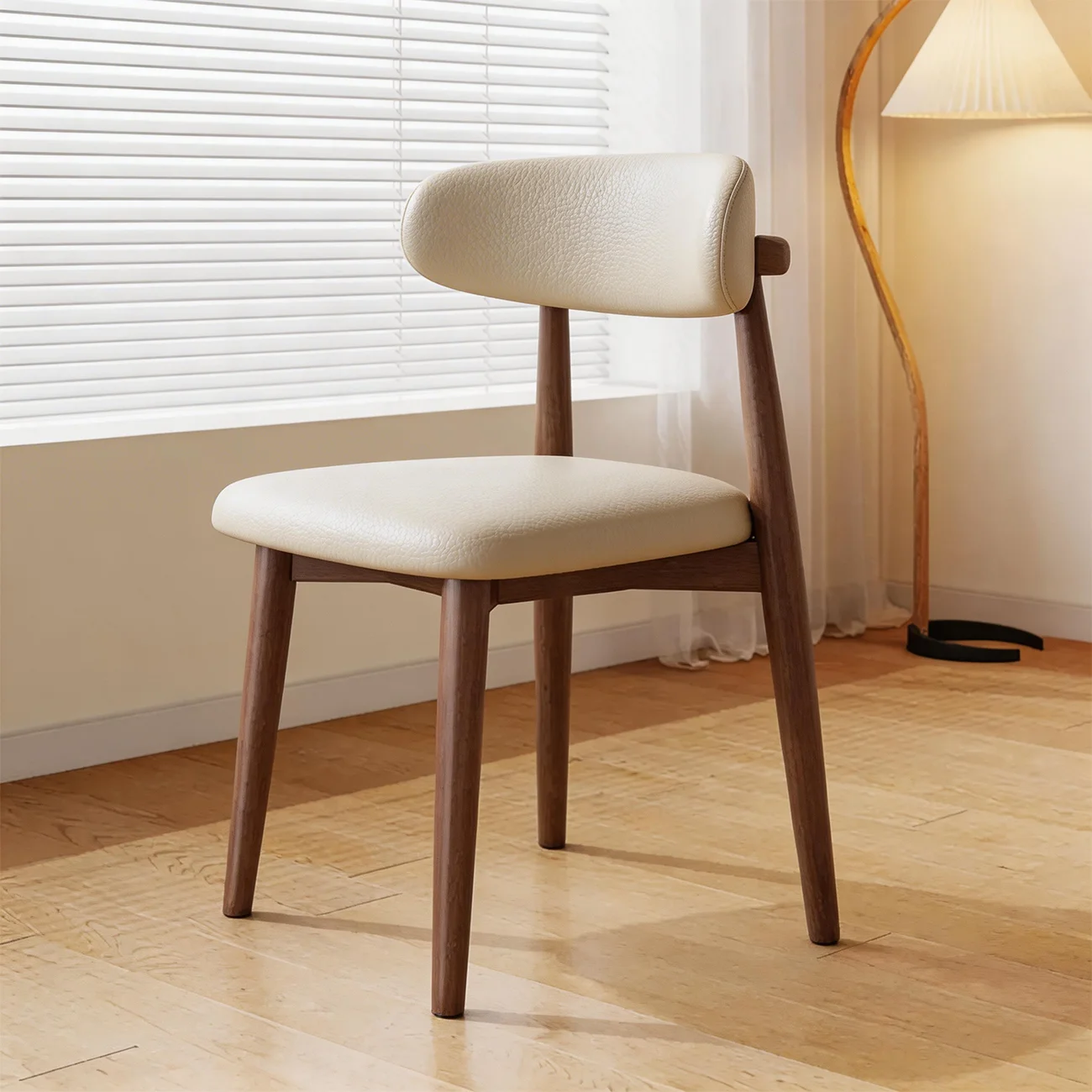 Mid-Century Modern Wooden Dining Chair Set of 2 Image - 21 | homeyfad