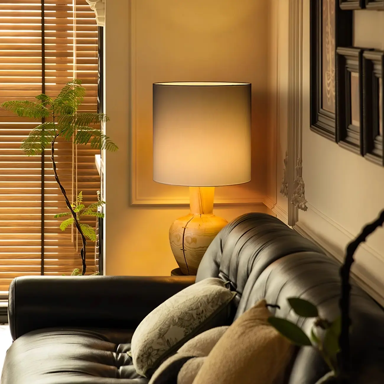 Wabi-sabi Modern Abstract Totem Pillar Wood Floor Lamp Image - 7 | homeyfad