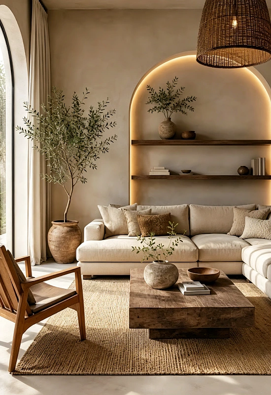 Wabi Sabi Living Room Ideas with Furniture