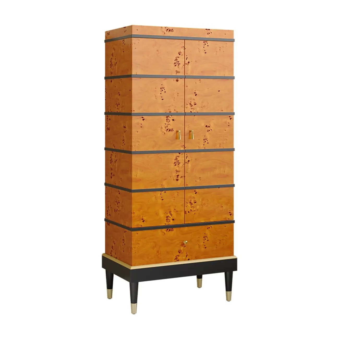 Rustic Burlwood Cabinet with Storage Drawers Shelves Image - 9 | homeyfad