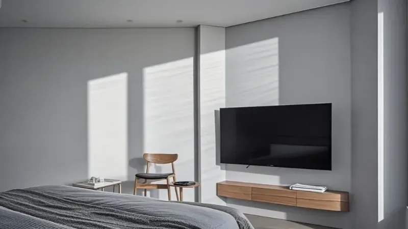TV wall mount in the bedroom