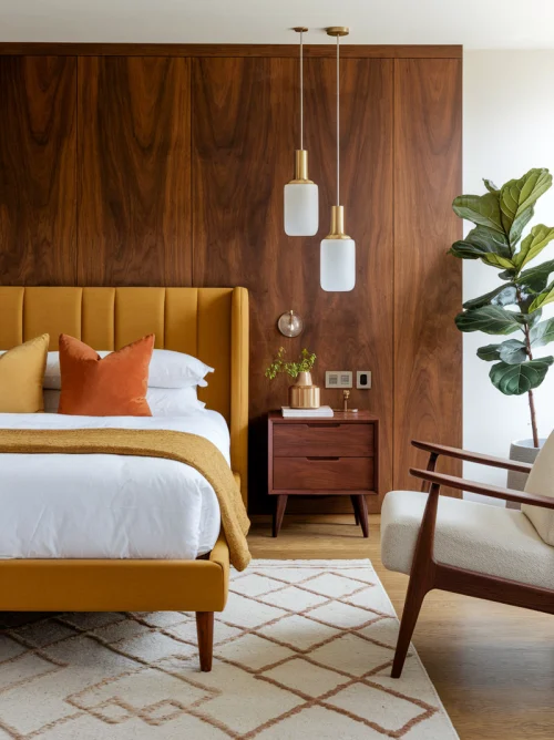 mid-century modern bedroom