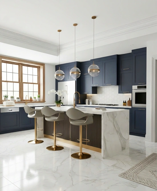 Elegant Adjustable Swivel Golden Leather Bar Stools