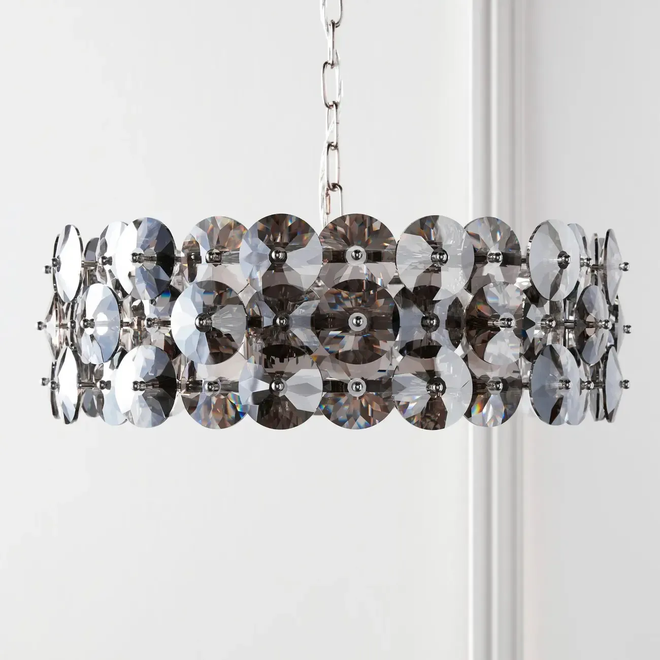 Crystal Drum Chandelier for Modern Elegance Image - 3