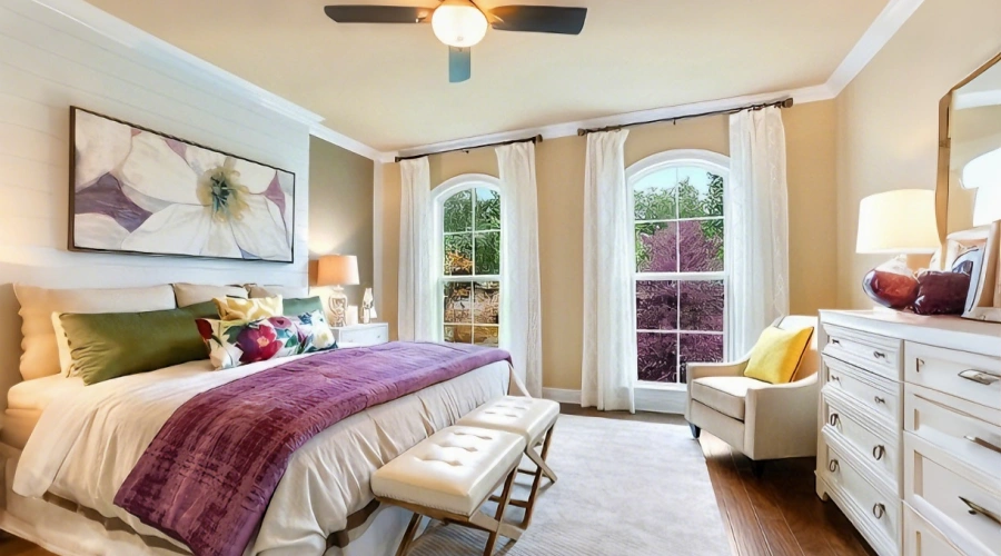 combine different materials in bedroom