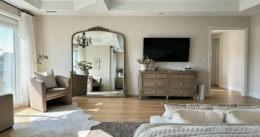 Bedroom with TV Layout