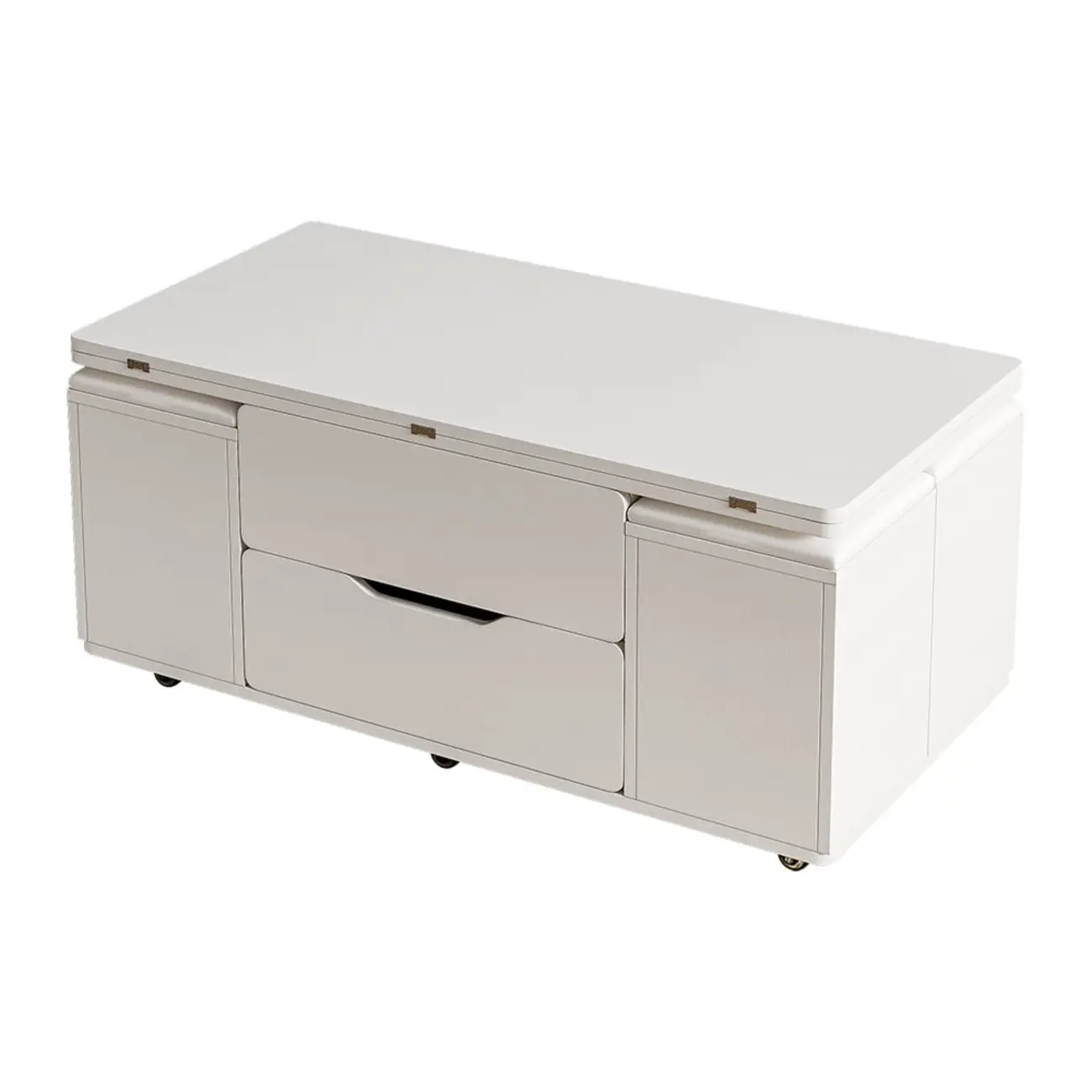 Foldable Lift-Top Coffee Table with 4 Stools & Storage Image - 22 | homeyfad