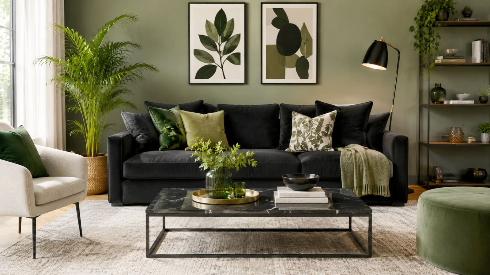 10 Stylish Colors with a Black Sofa | homeyfad