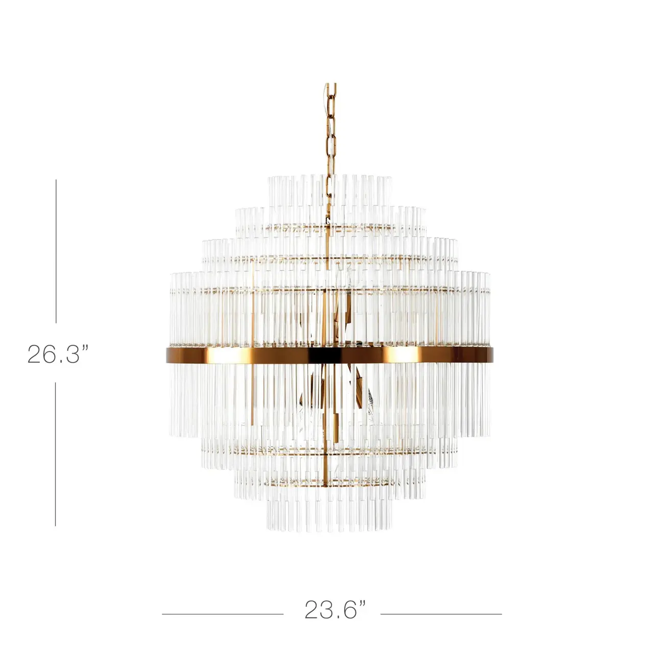 Modern Clear Glass Chandelier with Gold Finish #size | homeyfad