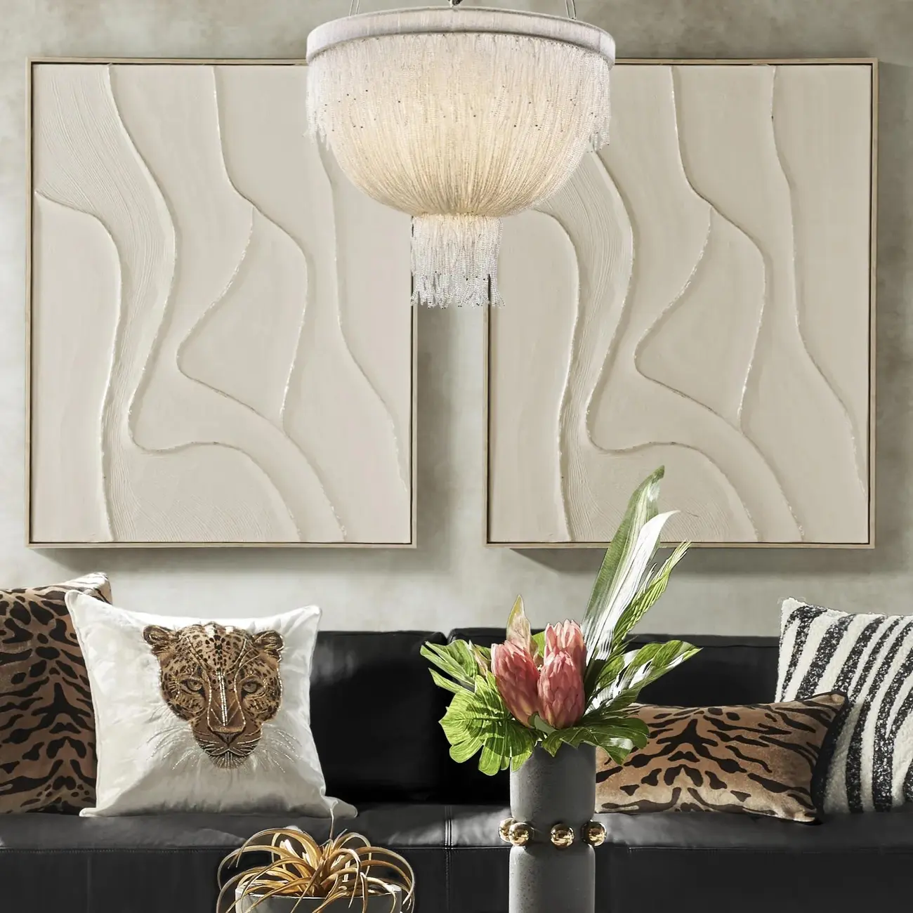 Luxury Elegant Clear Glass Beaded Chandelier Image - 2 | homeyfad