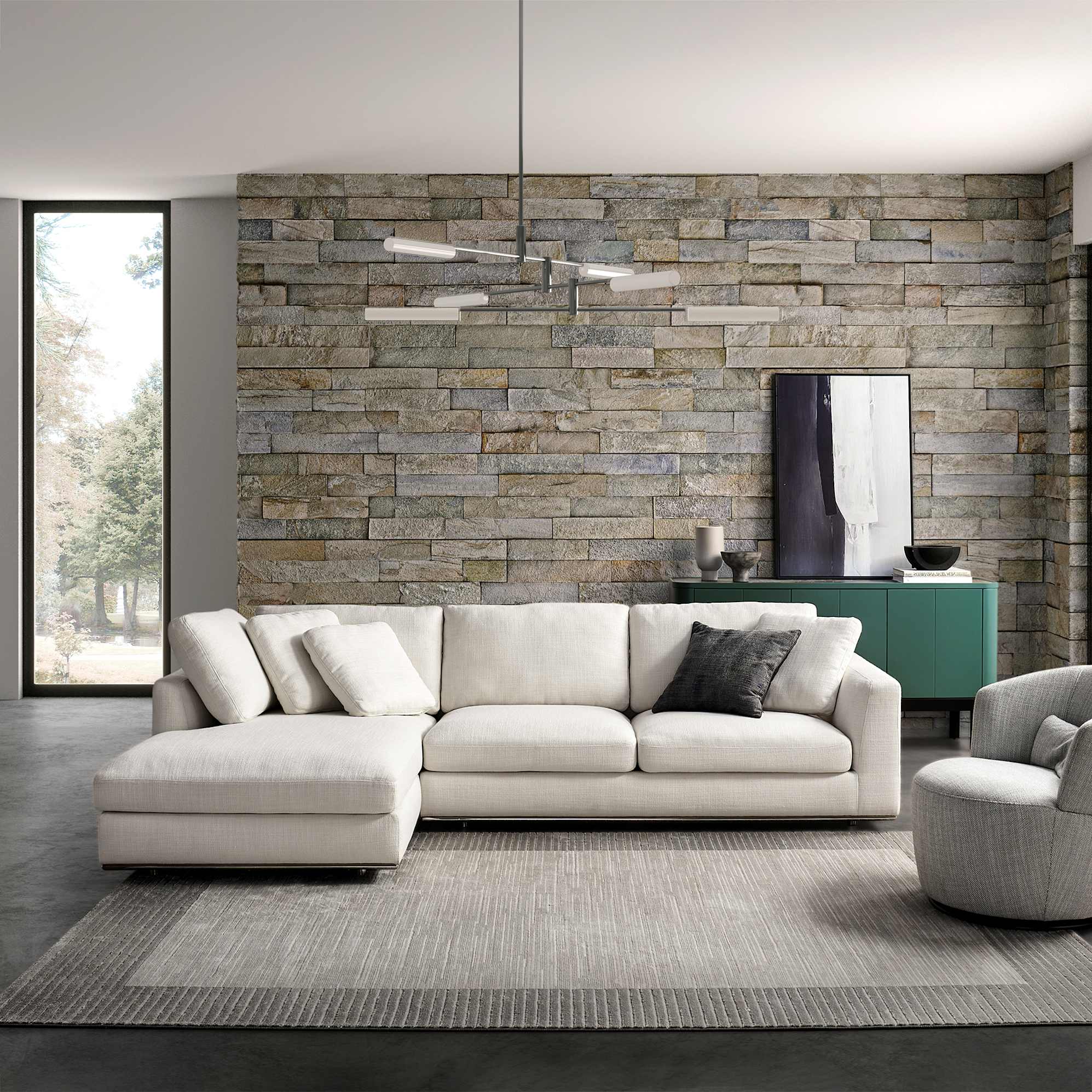 Hamilton Chaise Sectional Couch 2