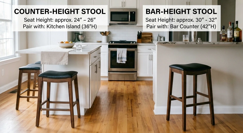 Counter vs. Bar-Height Stool