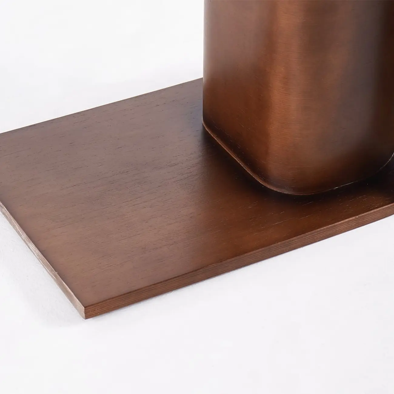 Convertible C-Shaped Walnut Wood Side Table with Storage Image - 10 | homeyfad