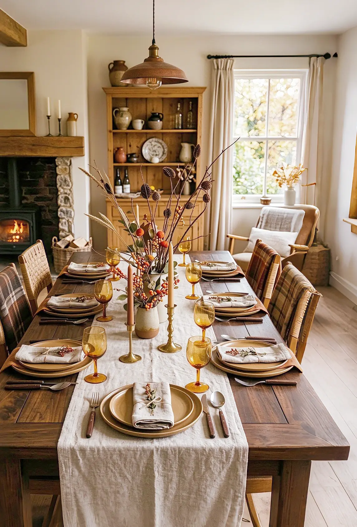 dining table decor with season
