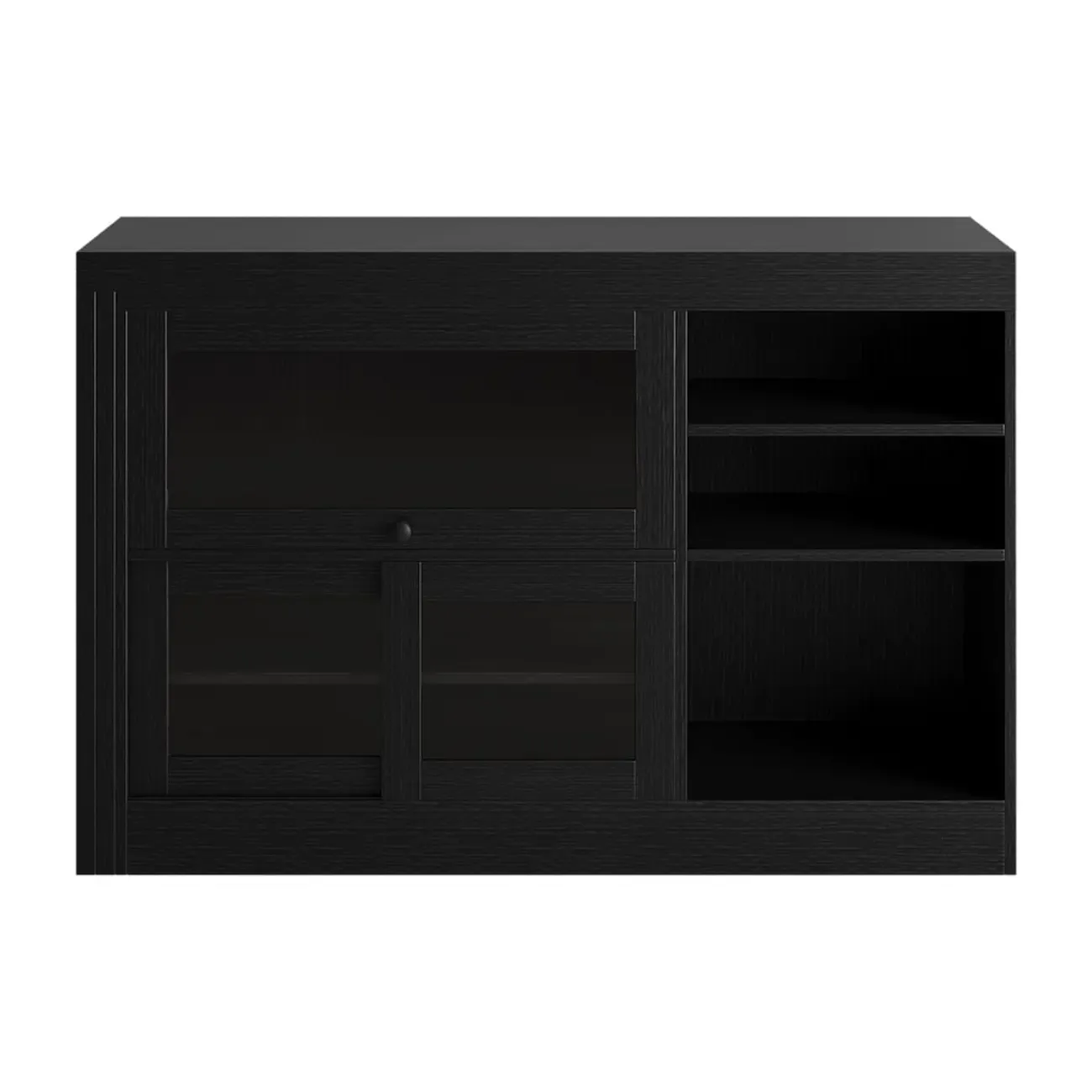 Farmhouse Extendable Black MDF Sideboard Image - 11