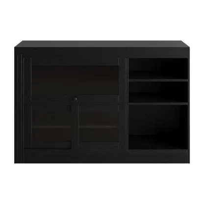 Farmhouse Extendable Black MDF Sideboard Image - 11