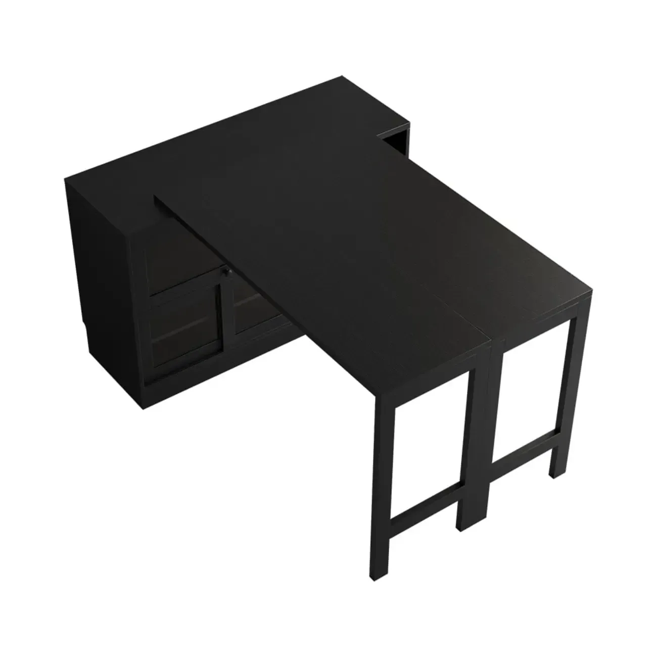 Farmhouse Extendable Black MDF Sideboard Image - 12