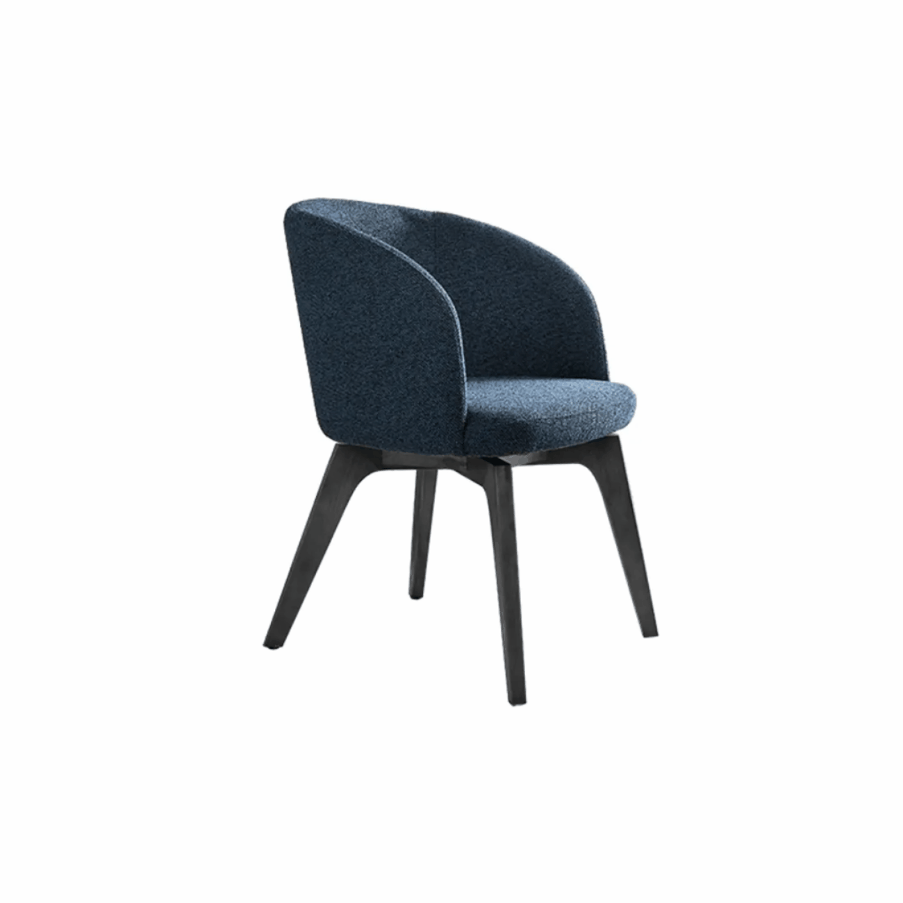 French Country Linen Upholstered Swivel Barrel Dining Chair | homeyfad