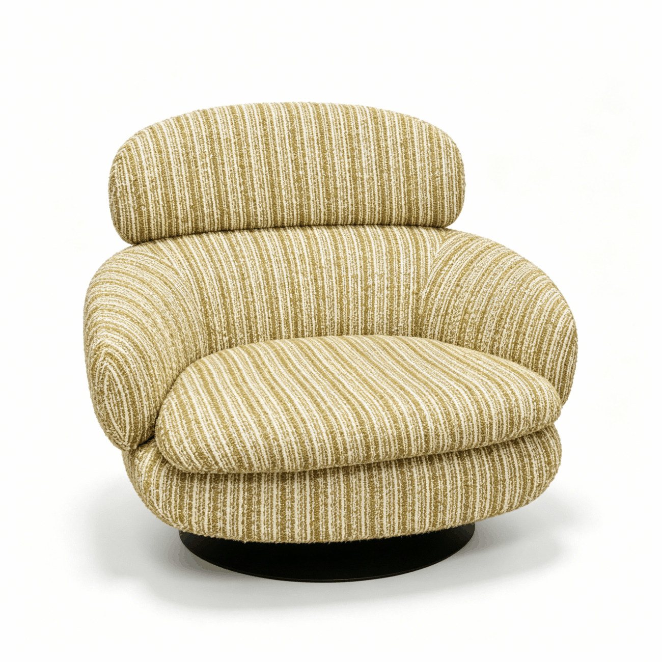 Modern Textured Upholstered 360° Swivel Accent Chair | homeyfad