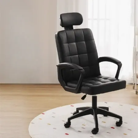 Leather Ergonomic Swivel Office Chair | homeyfad