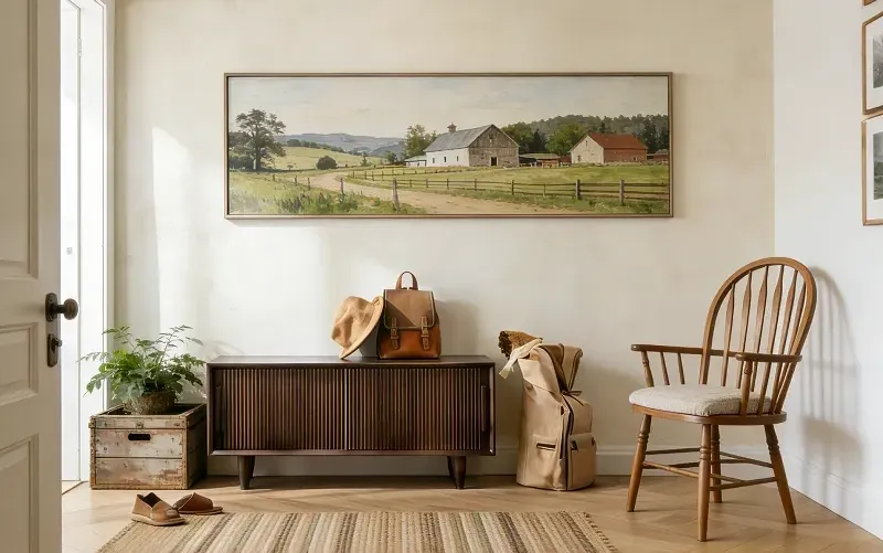 Wooden Shoe Cabinet Entryway Bench