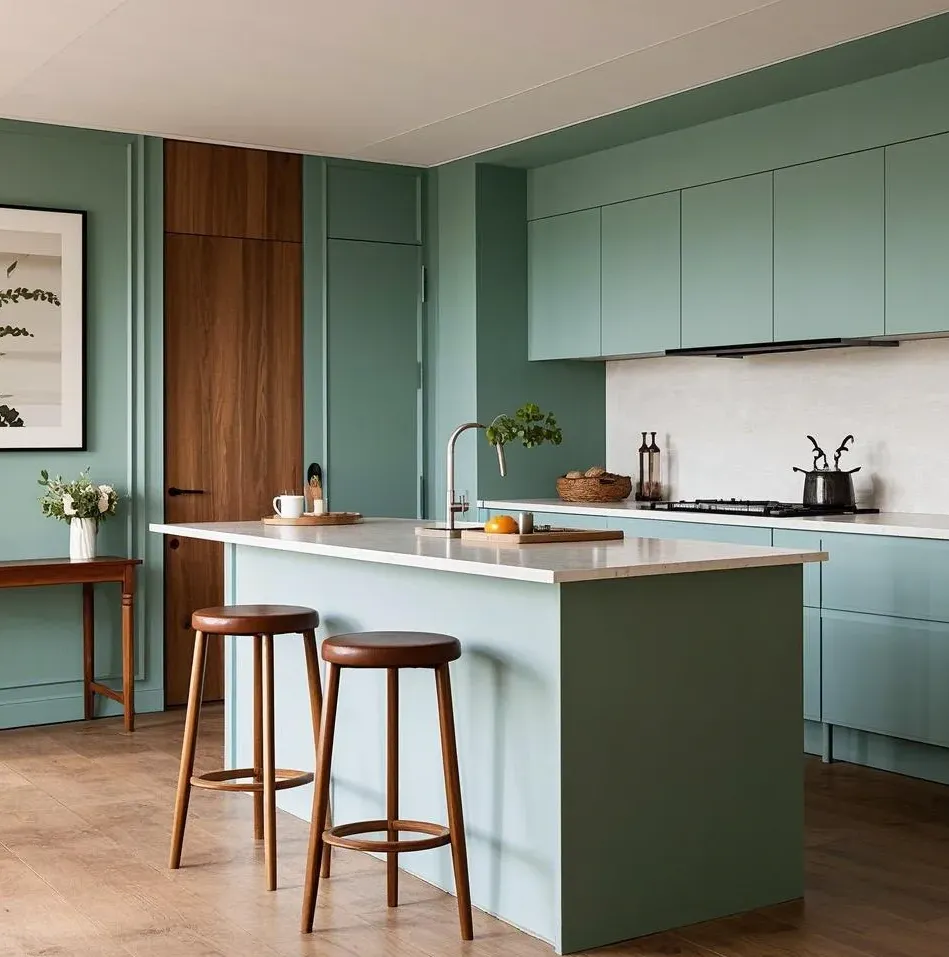 kitchen island with barstools