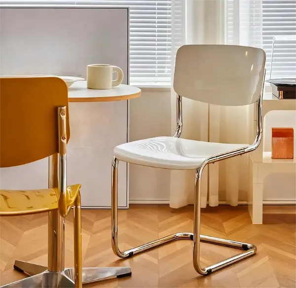 Acrylic Dining Chair with Metal Legs