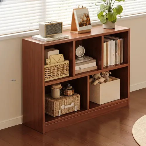 Modern Wooden Compact Bookcase Home Office Shelves Image - 2 | homeyfad