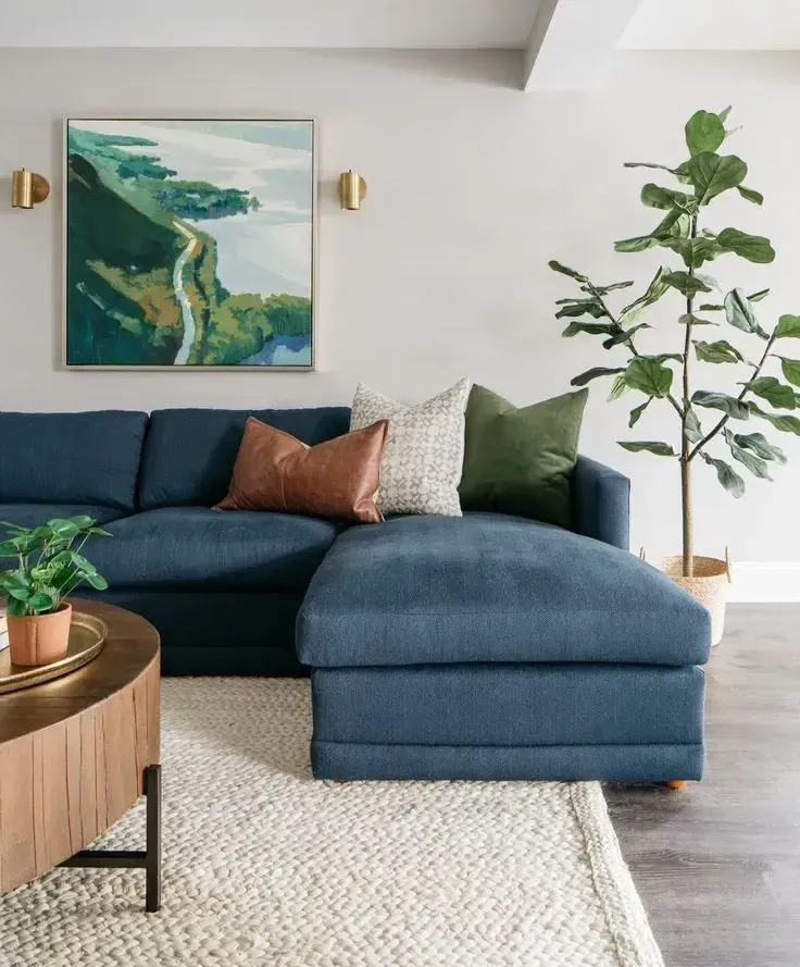 Primary family sofa with pillows