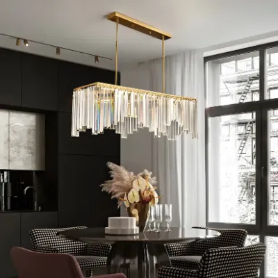 Gold Crystal Chandelier for Dining Room