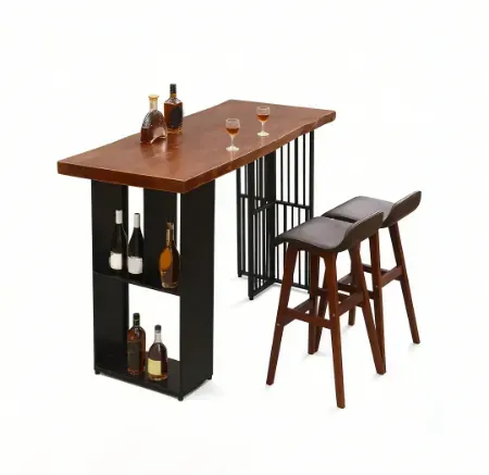 Brown Wood and Iron Structure Bar Tables