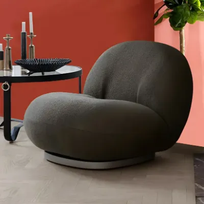 Boucle Lounge Chair for Living Room