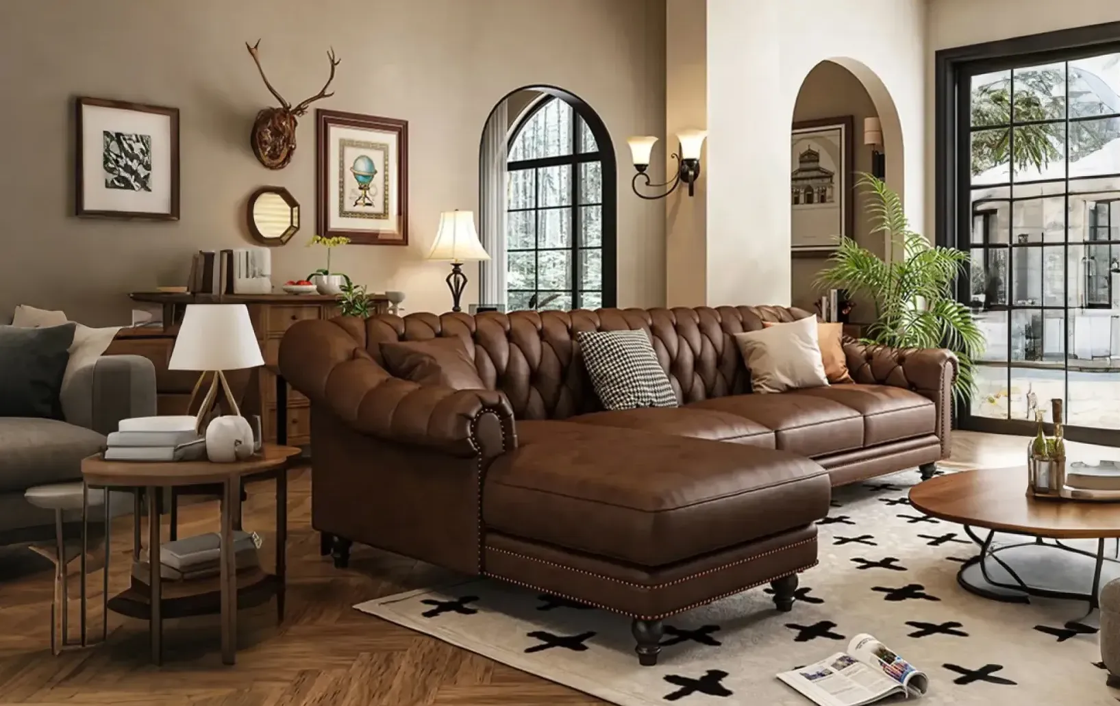 brown sofa for living room