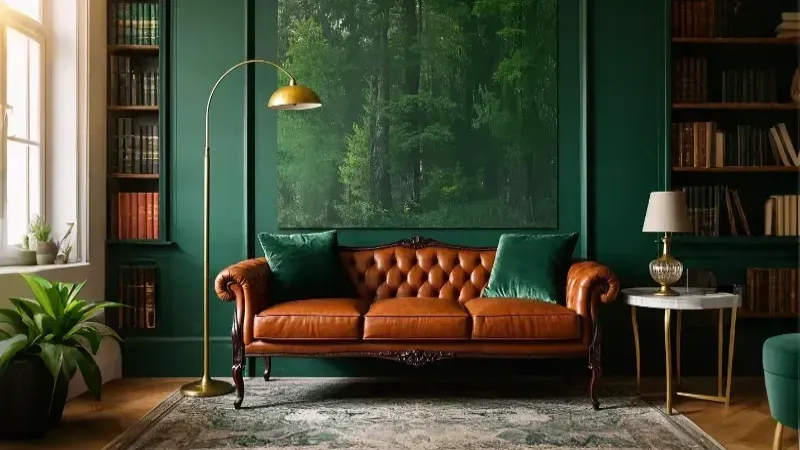 Brown + Dark Green  to Create Retro Luxury