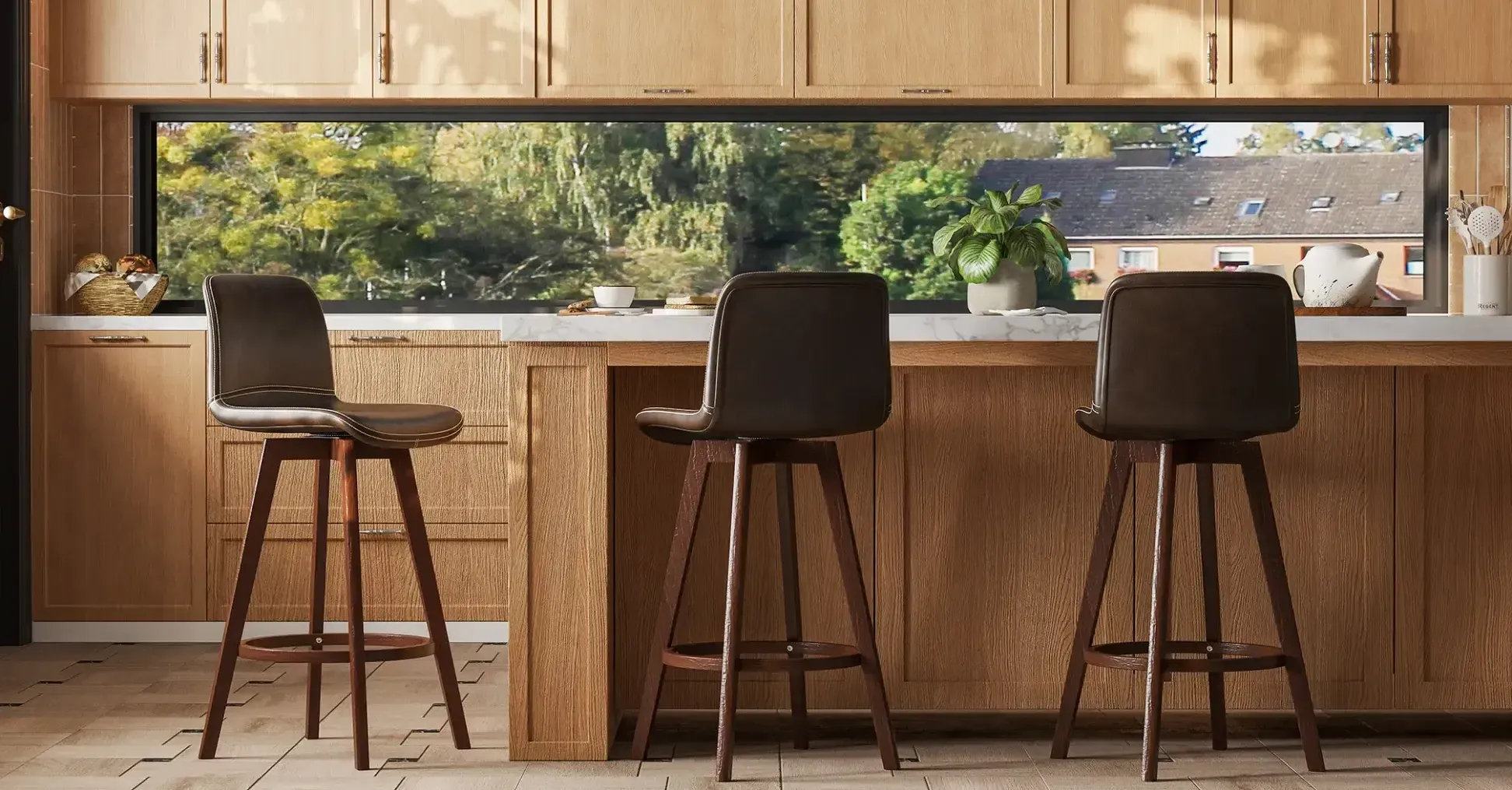 Genuine Leather Bar Stools