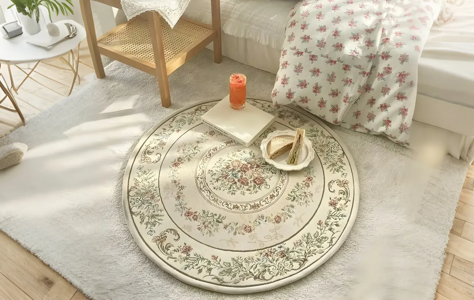 green rug