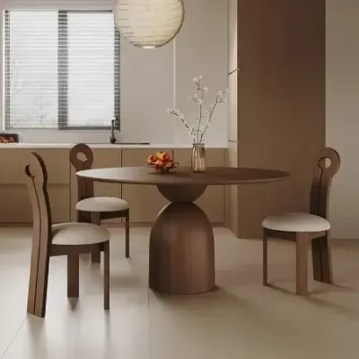 Solid Wood Round Dining Table