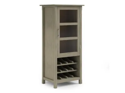Avalon 12-Bottle Solid Wood 23 inch Wide Contemporary Storage Wine Rack Cabinet, , large