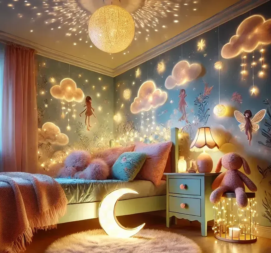 creative kid‘s bedroom lighting