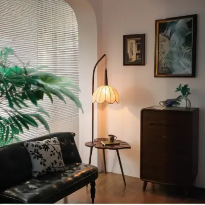 Flower Arc Floor Lamp with Table