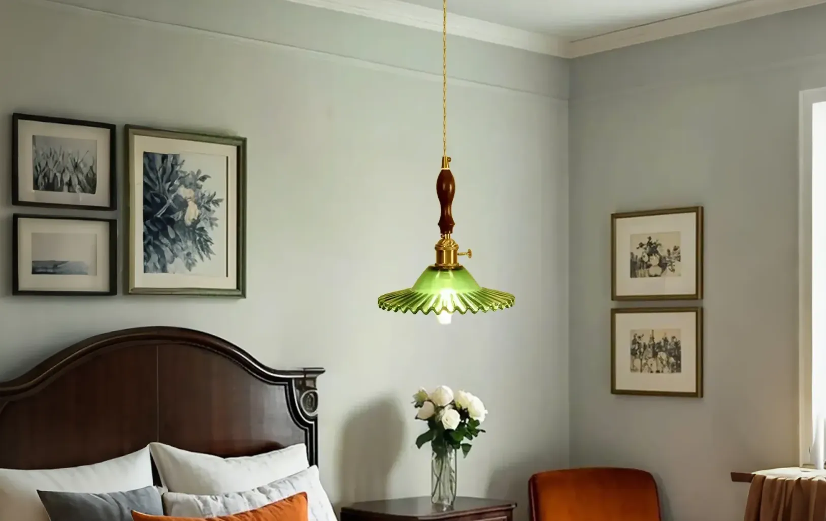 green pendant light