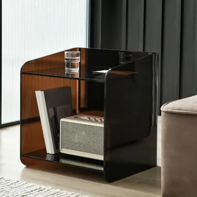 Acrylic Open Storage Small Nightstand